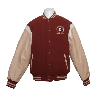 Collegejacka (Röd, Beige) från Karl Kani Polyester, Ull