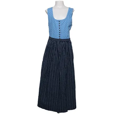 Dirndl (Blå, Vit) från Isar-Trachten Bomull