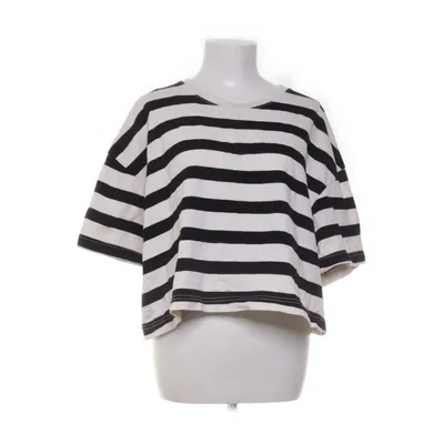T-shirt (Wit, Zwart) van H&M Basic Katoen, Elastaan