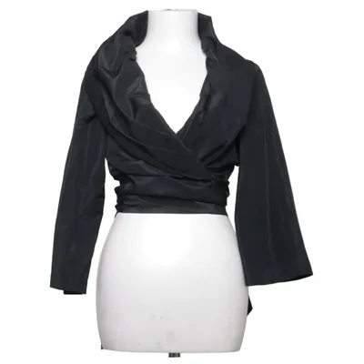 Slå-om bluse (Sort) fra MaxMara Polyester, Silke