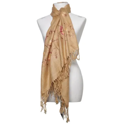 Sjal (Beige, Flerfärgad) från Pashmina Kashmir, Silke
