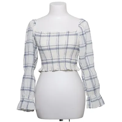 Crop top (Blanc, Bleu) de Zara Coton