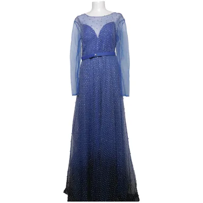 Aftenkjole (Blå, Sort, Flerfarvet) fra Günbeyi Polyester
