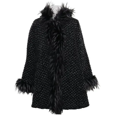 Cape (Black, Gray) from Made in italy Elastane, Polyester, Wool