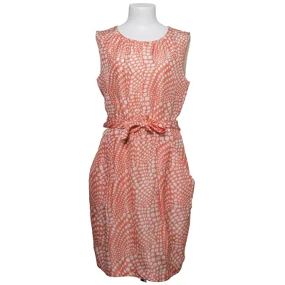 Jurk (Oranje, Wit) van René Lezard Elastaan, Polyester, Zijde