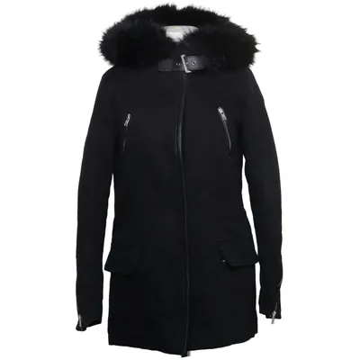 Winter jacket (Black) from Maje Acrylic, Cotton, Polyester, Viscose