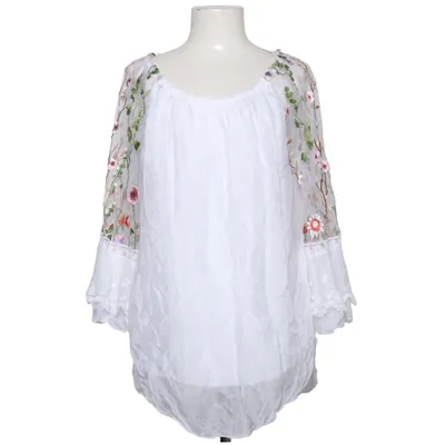 Blus (Vit, Flerfärgad) från Pink Cherry Elastan, Silke, Viskos