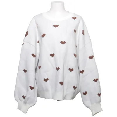 Sweater (Hvid, Brun) Akryl, Polyester