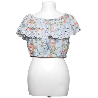 Crop top (Blå, Flerfärgad) från Angie Bomull