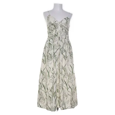 Klänning (Vit, Grön, Flerfärgad) från H&M Linne, Viskos, Bomull