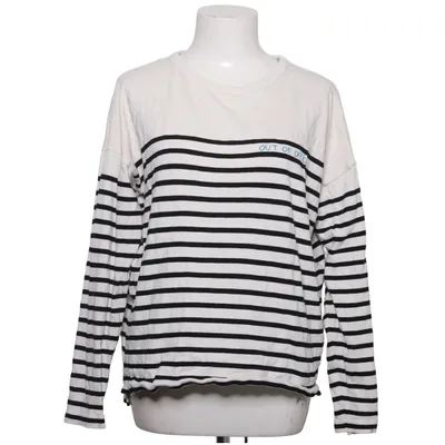 Långärmad t-shirt (Vit, Svart) från Maison Labiche Ekologisk bomull