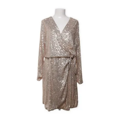 Wikkeljurk (Beige, Meerkleurig) van H&M Modern Classic Elastaan, Polyester