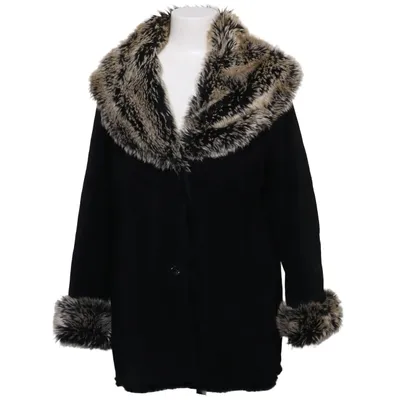 Veste en peau de mouton retournée (Noir) de Wilsons Leather Acrylique, Cuir, Polyester
