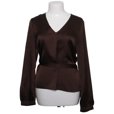 Wickelbluse (Braun) von Object Polyester