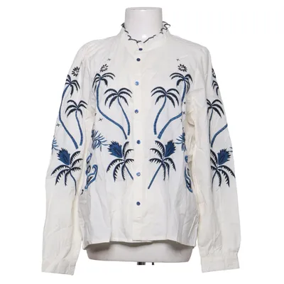 Blus (Vit, Blå) från Lollys Laundry Bomull