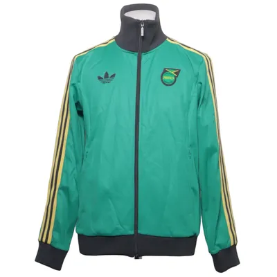 Träningsjacka (Grön, Svart, Gul) från Adidas Bomull, Elastan, Återvunnen polyester