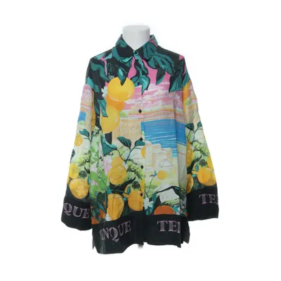 Skjorta (Svart, Flerfärgad) från H&M Trend Linne, Lyocell