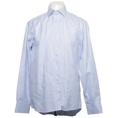 Shirt (Blue, White) from Stenströms Cotton