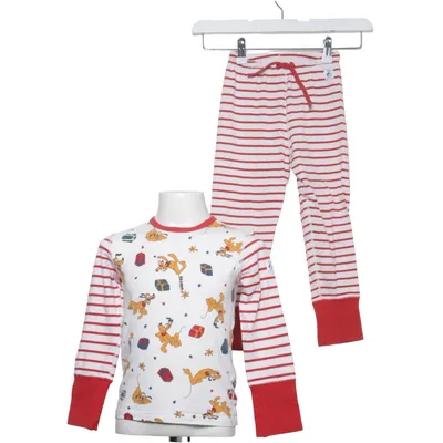 Pyjamasz (Rød, Hvid, Flerfarvet) fra Disney x Polarn O. Pyret Elastan, Økologisk bomuld