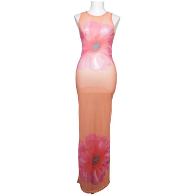 Långklänning (Orange, Rosa, Flerfärgad)