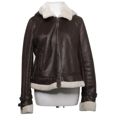 Veste en peau de mouton retournée (Marron, Beige) de Jennyfer Polyester