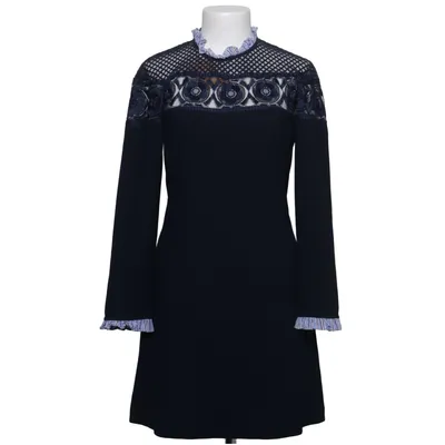 Robe (Bleu, Blanc) de Sandro Coton, Polyamide, Polyester