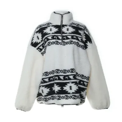 Fleece trui (Wit, Meerkleurig) van Divided by H&M Polyester