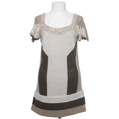 Jurk (Beige, Meerkleurig) van Oui Moments Acryl, Katoen, Polyester