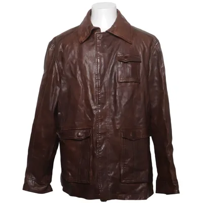 Läderjacka (Brun) från Redgreen Bomull, Skinn, Polyester