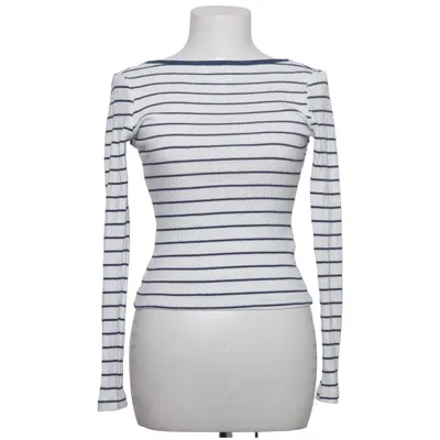 T-shirt à manches longues (Blanc, Bleu) de NA-KD Coton, Élasthane, Polyester