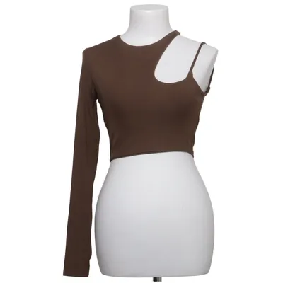 Crop top (Brown) from Pull & Bear Elastane, Polyamide