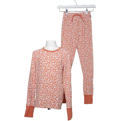 Pyjamas (Orange, Vit, Flerfärgad) från Polarn O. Pyret Elastan, Ekologisk bomull