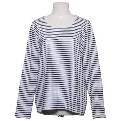 Lange mouwen shirt (Wit, Blauw) van Woman by Tchibo Elastaan, Organisch katoen