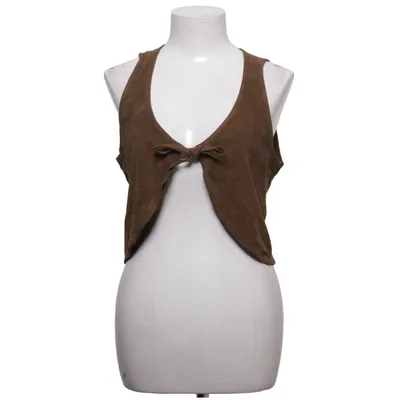 Leather vest (Brown) from 0039 Italy Leather