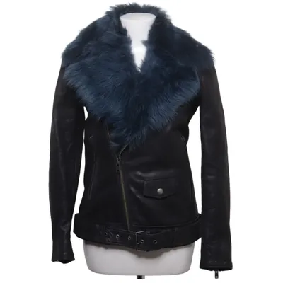 Bikerjacka (Grå, Blå) från BLK DNM Skinn