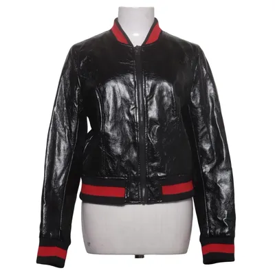 Bomberjack (Zwart, Rood) van Forever 21 Contemporary Polyester, Polyurethaan, Viscose