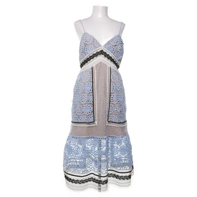 Jurk (Blauw, Meerkleurig) van Self-Portrait Polyamide, Polyester