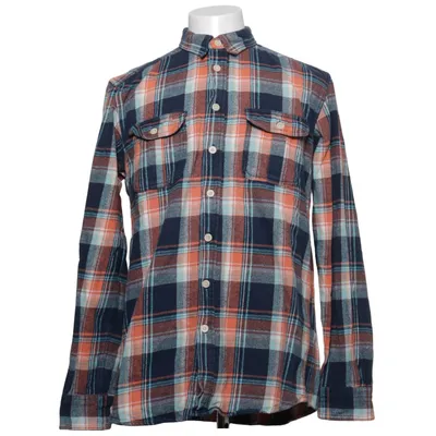 Flanellen overhemd (Blauw, Oranje, Meerkleurig) van Dressmann Katoen
