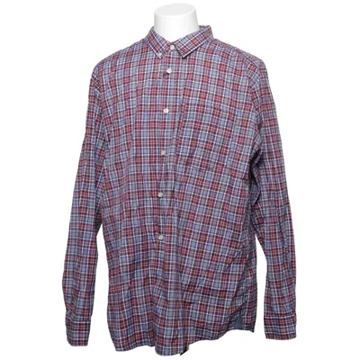 Buttondown-skjorta (Röd, Blå, Vit) från Coop Polyester, Ull