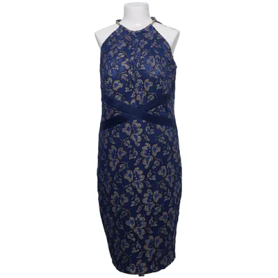 Cocktail dress (Blue, Gold) from Jax Acetate, Elastane, Metallic fiber, Polyamide, Polyester