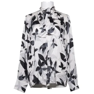 Strikblouse (Zwart, Wit) van Sem Per Lei Elastaan, Zijde, Viscose