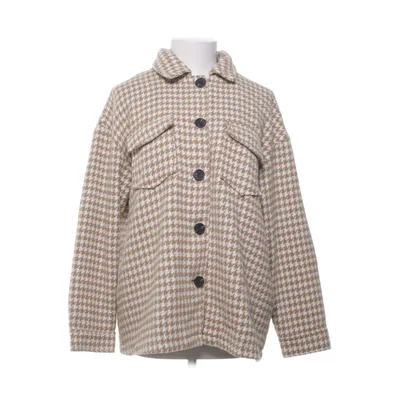 Överskjorta (Vit, Beige) från By Clara Paris Polyester, Ull