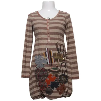 Jurk (Bruin, Beige, Meerkleurig) van Desigual Katoen, Elastaan, Polyester