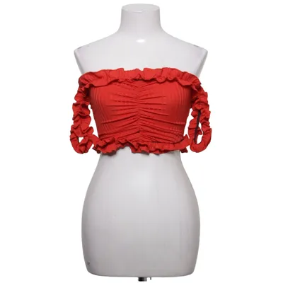 Crop top (Crop Frill Rib Top) de NLY One Élasthane, Polyester