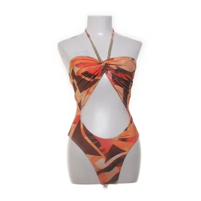 Baddräkt (Orange, Flerfärgad) från PrettyLittleThing Elastan, Polyester