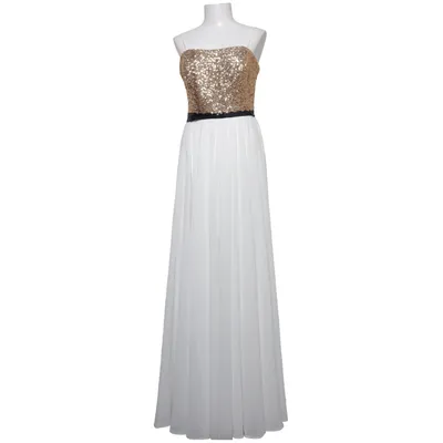 Abendkleid (Weiß, Gold, Schwarz) von Polka