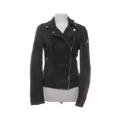 Bikerjack (Zwart) van Freaky Nation Katoen, Leer, Polyester
