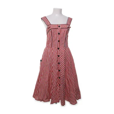 Dress (Red, White) from Hell Bunny Vixen Cotton