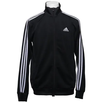 Träningsjacka (Svart, Vit) från Adidas Elastan, Återvunnen polyester