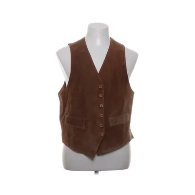 Läderväst (Brun) från Florentino Acetat, Skinn, Nylon, Mocka